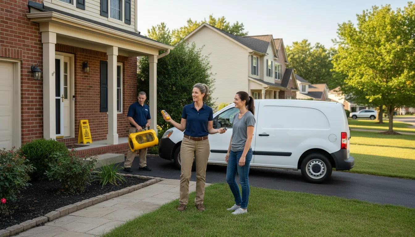 Residential water damage restoration in Montrose, IL